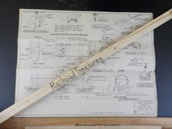 Diagram Scale Models Inc 8000 Gal. Capy O Gauge Tank Car #1452 1938