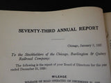 Chicago Burlington & Quincy Railroad Company Annual Report 1926 Foldout map