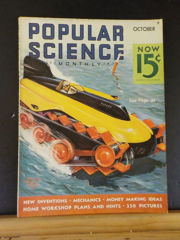 Popular Science 1935 October Undersea battleships Streamline Plane Model