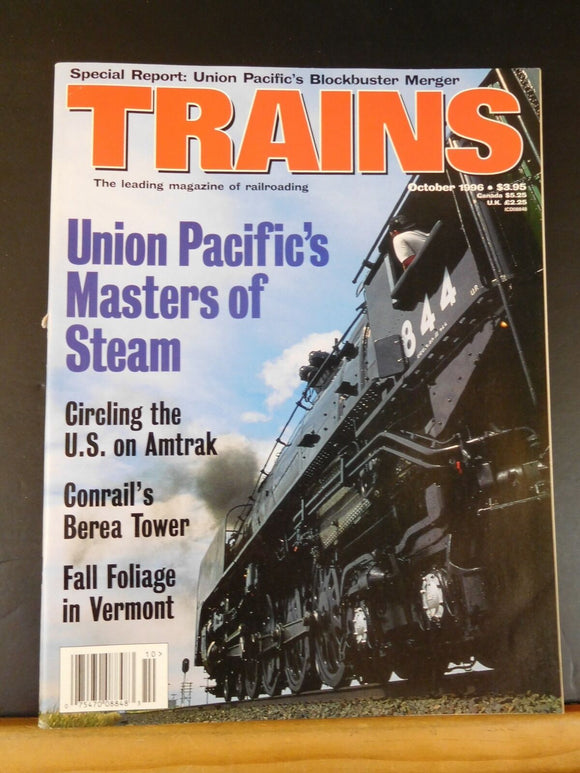 Trains Magazine 1996 October UP Masters of steam Circling the US on Amtrak Berea