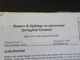 Rumors & Sightings on and around Springfield Terminal Vol 2 Issue 17 1996 Novemb