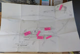Map Rutland Railroad Yard at Rutland ROW & Tracks to center  1878 reprint Folded