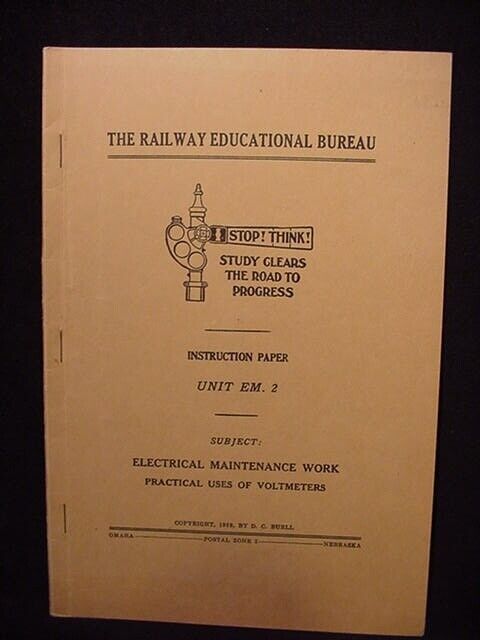 The Railway Educational Bureau Electrical Maintenance Work Practical uses of vol