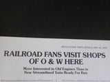 O&W Observer 1987 April May June Mountaineer Limited Middletown Yards Streamline