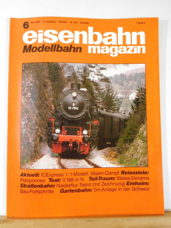 Eisenbahn Magazin Modellbahn 1989 Juni #6 Emheim Bau Fortschritte