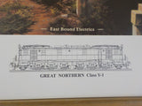Print Great Northern Class Y-1East bound Electric  by Jim Jordan  Signed