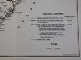 Map Reading Company and Connecting Lines Map 1934 29x23