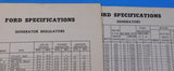 Ford Motor Co. Instruction Manual 1949 -1951 Lot of 2 + specification Charts