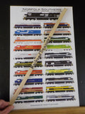 Poster Norfolk Southern 30th Anniversary Heritage Locomotives