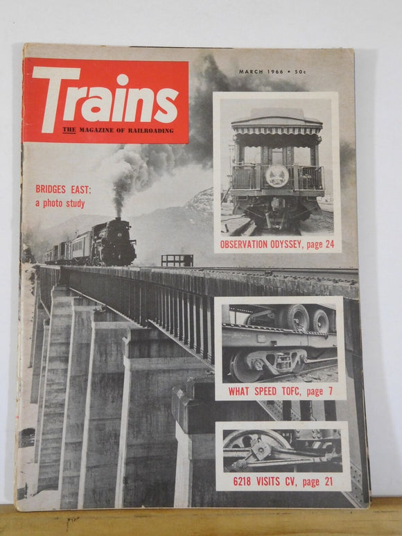 Trains Magazine 1966 March Observation Odyssey  Bridges East