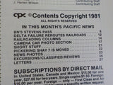 Pacific News #226 1980 August Stevens Pass Burlington Northern Santa Fe CA detou
