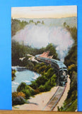 Postcard Sacramento River canon. Postmarked 1911 crease in upper left corner.