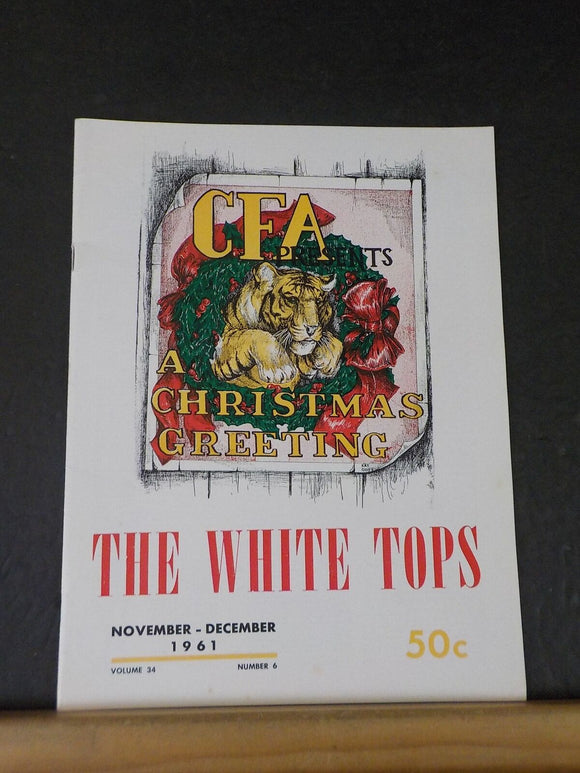 White Tops Circus Magazine 1961 November December Central City Park Macon GA one