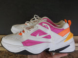 Nike Tekno womens sneakers A03108-104 Size 9 White, Hot Pink & Neon Orange