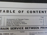 Burlington Route System Public Timetable 1957 November-1958 April