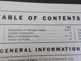 Burlington Route System Public Timetable 1962 February-April