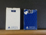 Delta Airline Playing Cards Lot of 2   Original Boxes 1 blue/1 white Used