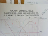 Map Cajon Quadrangle California San Bernardino Co. Topographic Map 1956