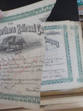 Certificates of Stock 1-200 A&N RR Alliance and Northern Railroad Company