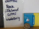 Button Rock Island Lines Waterbury Silver in color small button