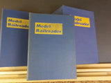 Model Railroader Magazine Binders 5 approx 5 inch binders with rods Blue USED