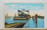 Postcard Mastodon Southern Pacific Railway Barge Crossing Mississippi River