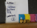 Button Pullman Lot of 3 Waterbury   small Gold in color