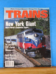 Trains Magazine 1996 March Metro Norths commuter empire CSX Corbin Division Nort