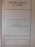 Electric Lighting of Trains Instruction paper HArd Cover 1920