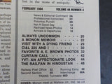 Trains Magazine 1984 February Monon memories YVT Railfan in Hindustan