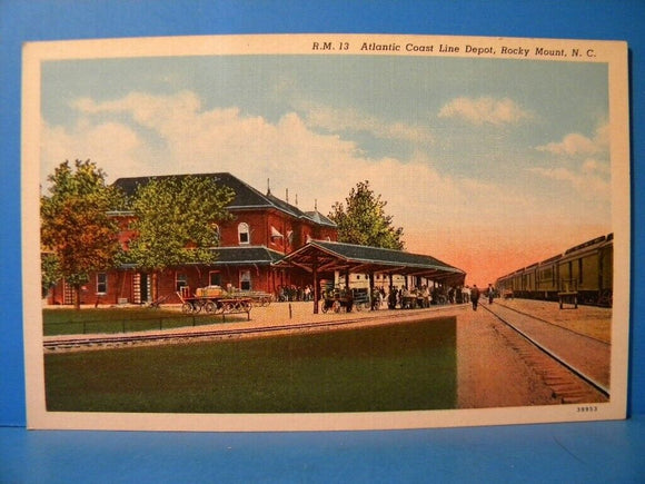 Postcard Atlantic Cost Line Depot Rocky Mount North Carolina R.M. 13