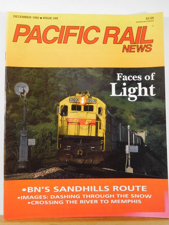 Pacific Rail News #349 1992 December BN Sandhills Route Crossing river to Memphi