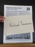Burlington Route Historical Society Freight Car Data Sheet XM-25 XM-26 Boxcars S
