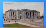 Postcard Union Station Dallas postmarked 1913. To Hurbert Johnson