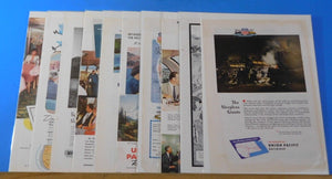 Ads Union Pacific Railroad Lot #42 Advertisements from various magazines (10)