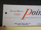 EMD Pointers 1958 September 4 New low price lube oil filter cartridges