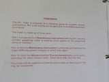 EMD Maintenance Information Binder and Index ONLY