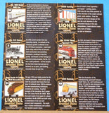DuoCards Lionel Greatest Trains Collector Cards UNCUT SHEET of 6 Lot #1