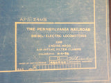 Blueprint PRR Diesel-Electric Locomotives Cab Engine Hood air intake clamp456820