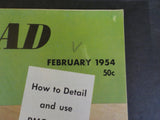 Railroad Model Craftsman Magazine 1954 February RMC How to detail & use RMC cuto