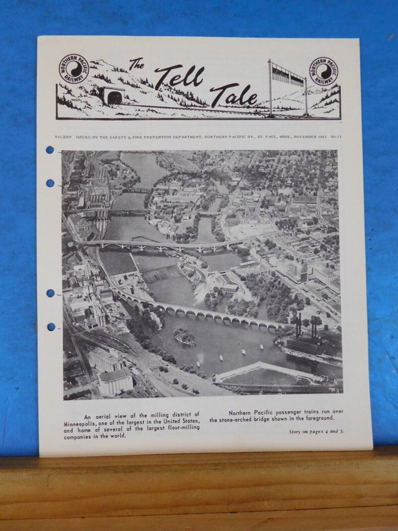 Tell Tale 1962 November No.11 Northern Pacific Ry Safety & Fire Dept Employee