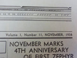 Zephyr Burlington Route Employee Vol 1 No 11 1938 November Performance of locos