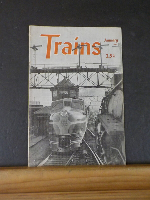 Trains Magazine 1945 January Bieber Line D&H UPPRR Turbine engine