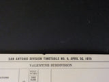 Southern Pacific Transportation Co Employee Timetable San Antonia Div #9 1978