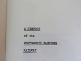 Portsmouth Electric Railway, The  O R Cummings 1952 Electric Traction Quarterly