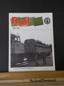 Rail and Transit #524 July 1993 Upper Canada Railway Soc Newsletter