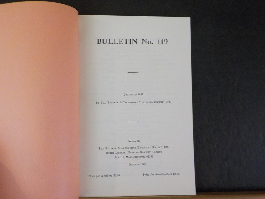 R&LHS Bulletin Railroad History #119 Oct 1968 CNE R&P NYC ...