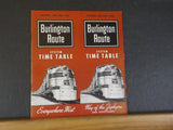 Burlington Route System Public Timetable 1957 November-1958 April