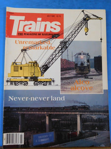 Trains Magazine 1982 July Alco alcover Never never land Dim cars