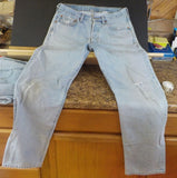 Levi's 501 Men's distressed jeans Button Fly 32 X 34  TWO PAIR well worn